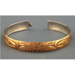 Charles Edenshaw Gold Bracelet with Incised Double Sea Bear Design - Vancouver Art Gallery Charles E