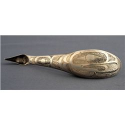 Charles Edenshaw Coin Silver Spoon with Incised Thunderbird Design - Vancouver Art Gallery Charles E