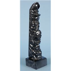 Arthur Moody Argillite Totem Carved with Eight Figures Signed "May 25, 1932 Carved by Arthur Moody S