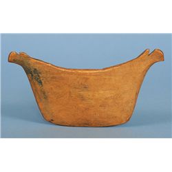 19TH C. Carved Northwest Coast Mat Creaser 5 3/4" W. 3" H.  Good Condition