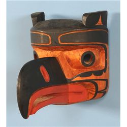 Henry Hunt Raven Mask - Signed 7 1/2" H. 6" W. 12" Deep  Good Condition