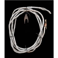 19TH C. Whaling Line with Steel and Bone Harpoon Head