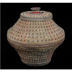 Nuu-chah-nulth Knob Top Basket Purchased 1903-1910 in Front of a Hotel On Georgia St, Across From th