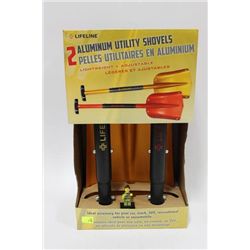 PACK OF TWO ALUMINUM UTILITY SHOVELS
