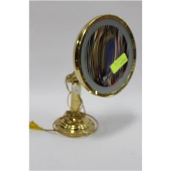 BRASS ILLUMINATED VANITY MIRROR