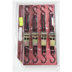 PACK OF 4 NEW HEAVY DUTY RATCHET STRAPS