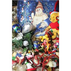 BOX OF WALT DISNEY TREE ORNAMENTS ETC