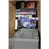 Image 1 : BOX W/ DVD VHS PLAYER & COLLECTIBLE VHS MOVIES