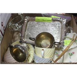 BOX OF 1920 -1940 CHINA ASSORTED PIECES