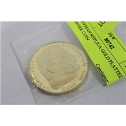 GERMAN REPLICA GOLD PLATED 5 MARK COIN
