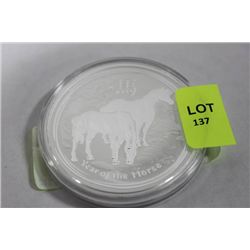 AUSTRALIA YEAR OF THE HORSE 2 OZ COIN