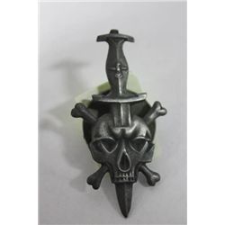 NAZI SS SWORD AND SKULL BADGE