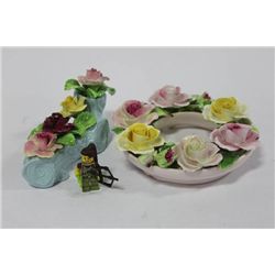 STANLEY BONE FINE CHINA 1930'S  FLOWER RING