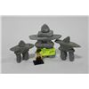 Image 1 : 3 INUIT INUKSHUK CARVINGS