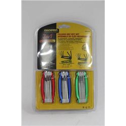 3 IN 1 FOLDING HEX KEY SET