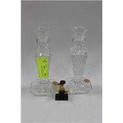 CRYSTAL CANDLE STICKS 24% LEAD CONTENT