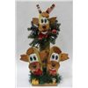 Image 1 : WOODEN ELECTRIC REINDEER DECORATION
