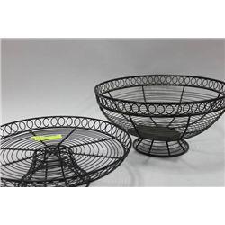 2 WROUGHT IRON FRUIT DISPLAYS