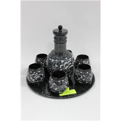 ETCHED CHINESE TEA SET