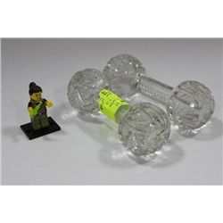 PAIR OF PINWHEEL CRYSTAL KNIFE RESTS