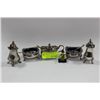 Image 1 : ANTIQUE BIRKS SILVER SALT CELLARS MUSTARD AND SALT
