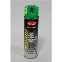 CASE OF KRYLON INDUSTRIAL MARKING PAINT:GREEN