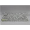 Image 1 : PINWHEEL CRYSTAL TRAY W GLASSES