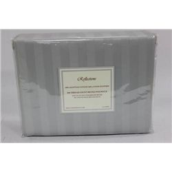 BLUE STRIPE 400 THREAD COUNT KING DUVET SET