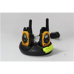 PAIR OF MOTOROLA TALK ABOUT 2 WAY RADIOS ON CHOICE