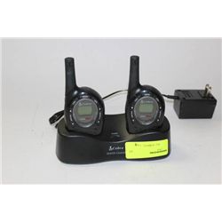 PAIR OF COBRA 2 WAY RADIOS W DESKTOP CHARGER