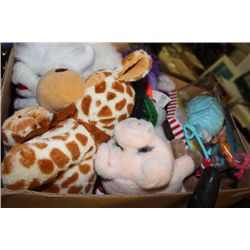 BOX OF STUFFED ANIMALS
