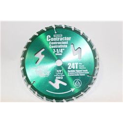 NEW CONTRACTOR 7 1/4" CIRCULAR SAW BLADE