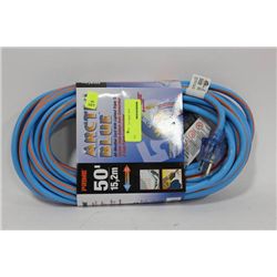 NEW ARCTIC BLUE 50' WINTER EXTENSION CORD