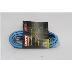 NEW BAYCO 3 OUTLET COLD WEATHER EXTENSION CORD