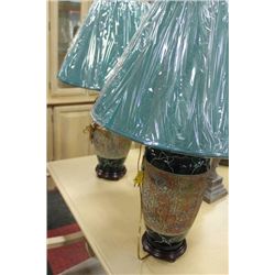 PAIR OF DESIGNER PORCELAIN LAMPS