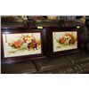 Image 1 : SET OF 2 ROSEWOOD VIBRANT FLORAL PICTURES