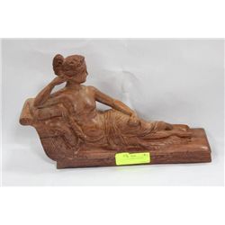 WOODEN GODDESS CARVING