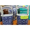 655  PAIR OF DECORATIVE PORCELAIN WATER BUCKET 8