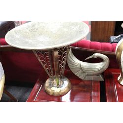 BRONZE AND SWAN CENTERPIECE SET