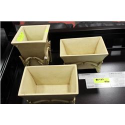 SET OF 3 YELLOW PLANTERS