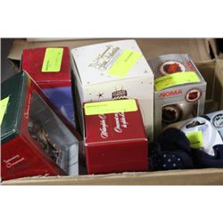 BOX OF CHRISTMAS ORNAMENTS