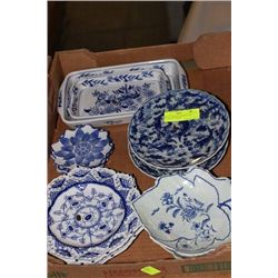 BOX OF PORCELAIN BOWLS AND PLATES ON CHOIICE