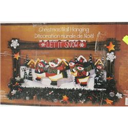 CHRISTMAS LET IT SNOW WALL HANGING