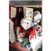 Image 1 : BOX OF CHRISTMAS FIGURES/PLATES ETC