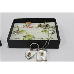 2 SMALL BOXES W ASST. BUG JEWELRY