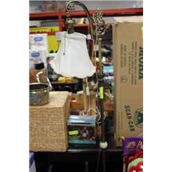 VINTAGE ESTATE BRASS AND MARBLE FLOOR LAMP