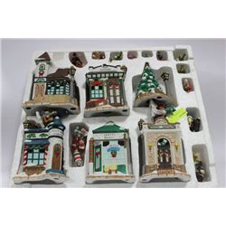 28 PORCELAIN MAIN STREET CHRISTMAS VILLAGE