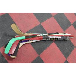 BUNDLE OF WOOD HOCKEY STICKS