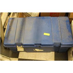 HEAVY DUTY PLASTIC BIN W/3 WHEEL DOLLIES