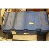 Image 1 : HEAVY DUTY PLASTIC BIN W/3 WHEEL DOLLIES